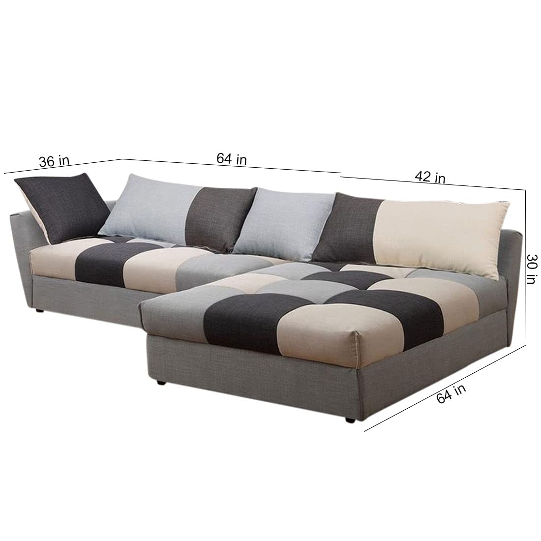 L shaped sofa cum bed